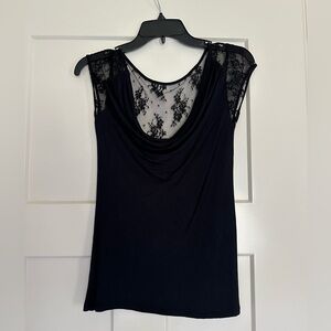 Express black top with lace